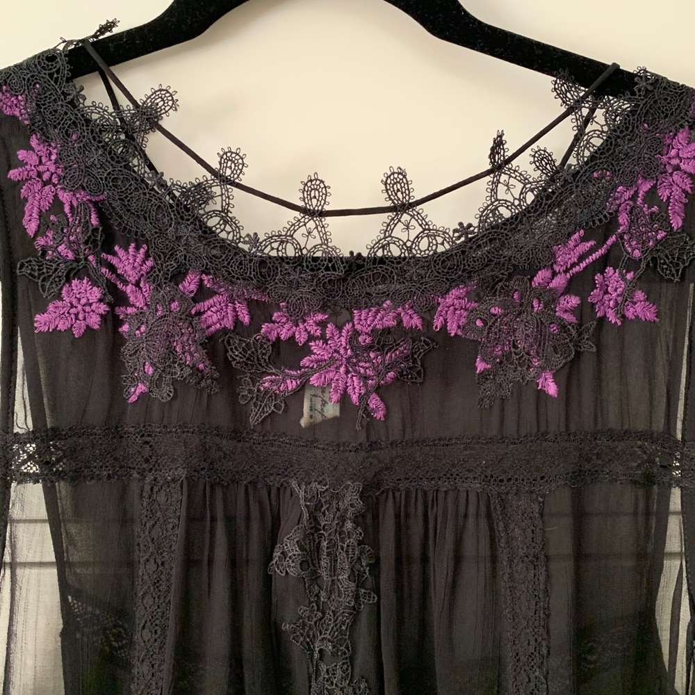 Free People black tunic tank top - Picture 3 of 6